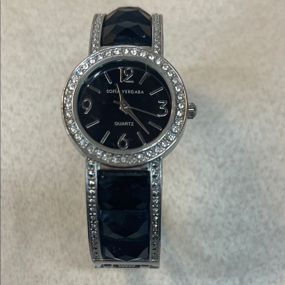 Sofia By Sofia Vergara Black And Silver Crystal A… - image 1